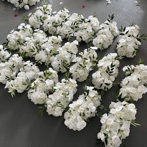 M-FR126 New design wedding aisle runner flowers artificial table flower runner luxury rose flower runner for wedding decoration - Product Image 4