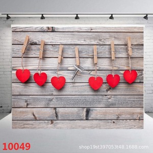 Toile de fond photographique en vinyle à thème Saint-Valentin, motif cœur de rose rouge 3D, pour photographie de produits, fabriquée en Chine - Product Image 3