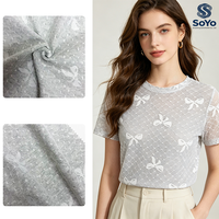 Tissu en dentelle d'été de haute qualité, tricoté en polyester, imprimé, pour vêtements et t-shirts