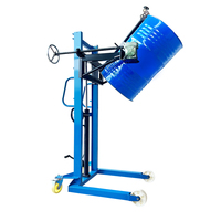 400kg fer tambour plastique seau chariot élévateur manuel empileur camion huile tambour élévateur empileur camion Nylon et PU roues
