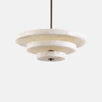 Nordic Villa Design Moderne Cuivre Marbre Pendentif Lumière Albâtre Lustre Décoratif pour Salon Installation Suspendue Facile