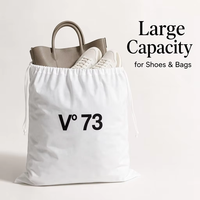 Kantong Kain Katun Organik Grosir dengan Logo Custom, untuk Pakaian, Sepatu, Tas Tangan, Dompet, Topi, Kemasan, Kantong Serut Muslin
