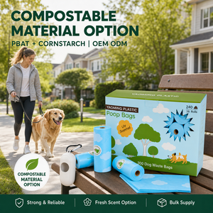 ODM Custom PBAT PLA <b>Compostable</b> Dog Waste <b>Bags</b> Strong Seam Extra Thick for Eco Pet Brands Custom Packaging - Product Image 5