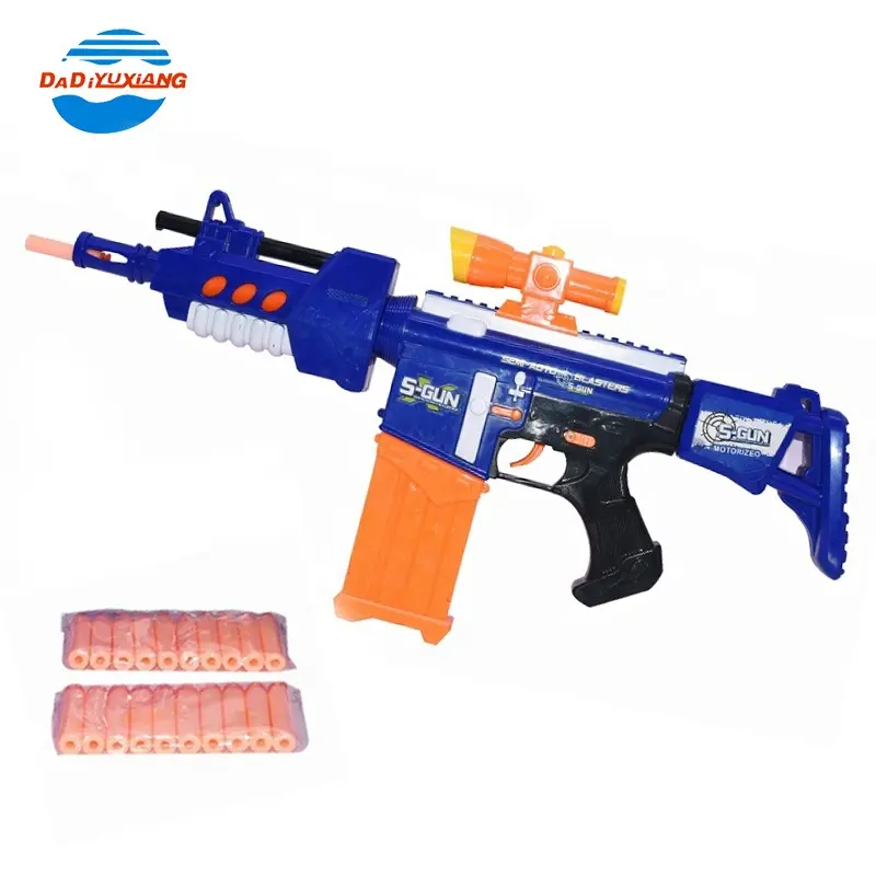 Оптовая продажа, детский электрический игрушечный пистолет-пуля с ручным управлением