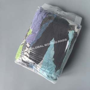 Trapos de tela de algodón de 25 kg, trapos de forro polar de colores mixtos, trapos para limpiar sudaderas, trapos de residuos de corte de algodón tejido, trapos de limpieza - Product Image 1