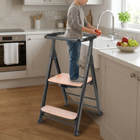 Chaise haute évolutive multifonctionnelle 4-en-1 portable pour bébé, avec tour d'apprentissage de cuisine et transat pour l'alimentation – Offre spéciale