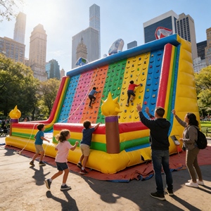 Castillo Inflable Todo en Uno con Pared <span class=keywords><strong>de</strong></span> Escalada, Tobogán y Circuito <span class=keywords><strong>de</strong></span> Obstáculos para Diversión al Aire Libre - Product Image 4