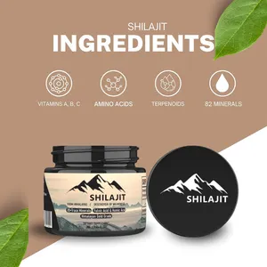 OEM Shilajit Crème Pâte Supplément Plusieurs Minéraux Acide Fulvique Shilajit Résine Pure Himalayan pour le Soutien Immunitaire