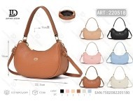 Borsa a Tracolla in Vera Pelle da Donna con Chiusura a Cerniera Stile Minimalista per Tutte le Stagioni - Product Image 1