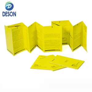 Deson Printing Custom Logo CMYK Offset Leaflet 3 Folded Business Flyer Leaflet Brochure Catalogue Printing