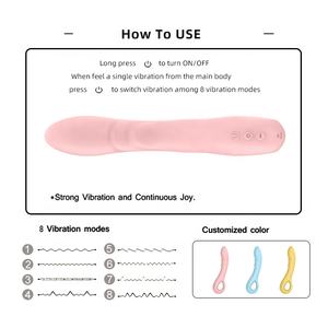 Sosoft de silicona 8 modos de vibración anal vagina masaje consoladores para mujeres vibrador juguetes sexuales - Product Image 4