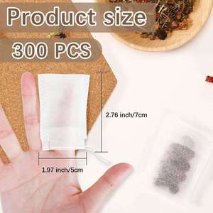 Sachets de thé vides personnalisables pour thé en vrac, petits filtres à thé jetables avec cordon de serrage, sachets de thé en tissu remplissables - Product Image 4