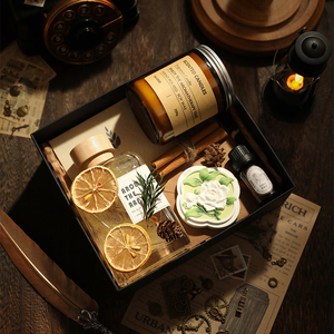 <span class=keywords><strong>Bougie</strong></span> en cire de soja parfumée d'aromathérapie de luxe et <span class=keywords><strong>diffuseur</strong></span> de roseaux coffret cadeau pour anniversaires mariages vacances souvenirs pour hommes et femmes - Product Image 3