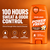 Дезодорант-антиперспирант Triple Action Power Fresh для женщин, от пота и запаха, для работы и спорта, с ароматом кокоса и ванили, в стике Twist-up
