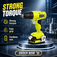Perceuse industrielle TOLHIT sans fil 20V 30Nm à vitesse variable, moteur à balais, batterie lithium 2.0Ah, mandrin réglable