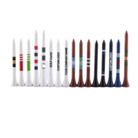 Tees de golf en bambou personnalisés OEM, durables, avec emballage en sac en tissu blanc