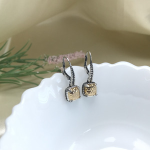 925ชุบเงินสองสีทำจากทุบเครื่องประดับแฟชั่นสำหรับผู้หญิงเครื่องประดับออกซิไดซ์ตะกร้าสาน - Product Image 4