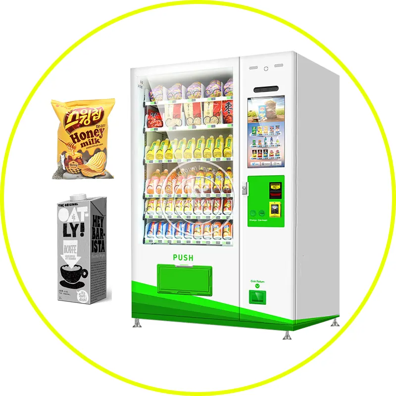 2024 Food Snack Drink Vending Machine For Foods And Drinks Original Manufacturer Sale Coffee Milk Tea Vending Machine