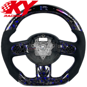 Volant de voiture sport en fibre de carbone forgée LED personnalisé pour Mini Cooper S Countryman Clubman Paceman R56 R55 2012 - Product Image 1