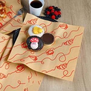 Food Grade Eco-Friendly Greaseproof PE Coated <b>Paper</b> Pads for French Fries Fried Chicken Hamburgers Bread Cake Baking Commercial - Product Image 3