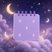 Carnet à spirale carré lavande avec breloque lapin Kawaii, motif nuage et note de musique, journal à spirale mignon, pages découpées croissant de lune, cadeau