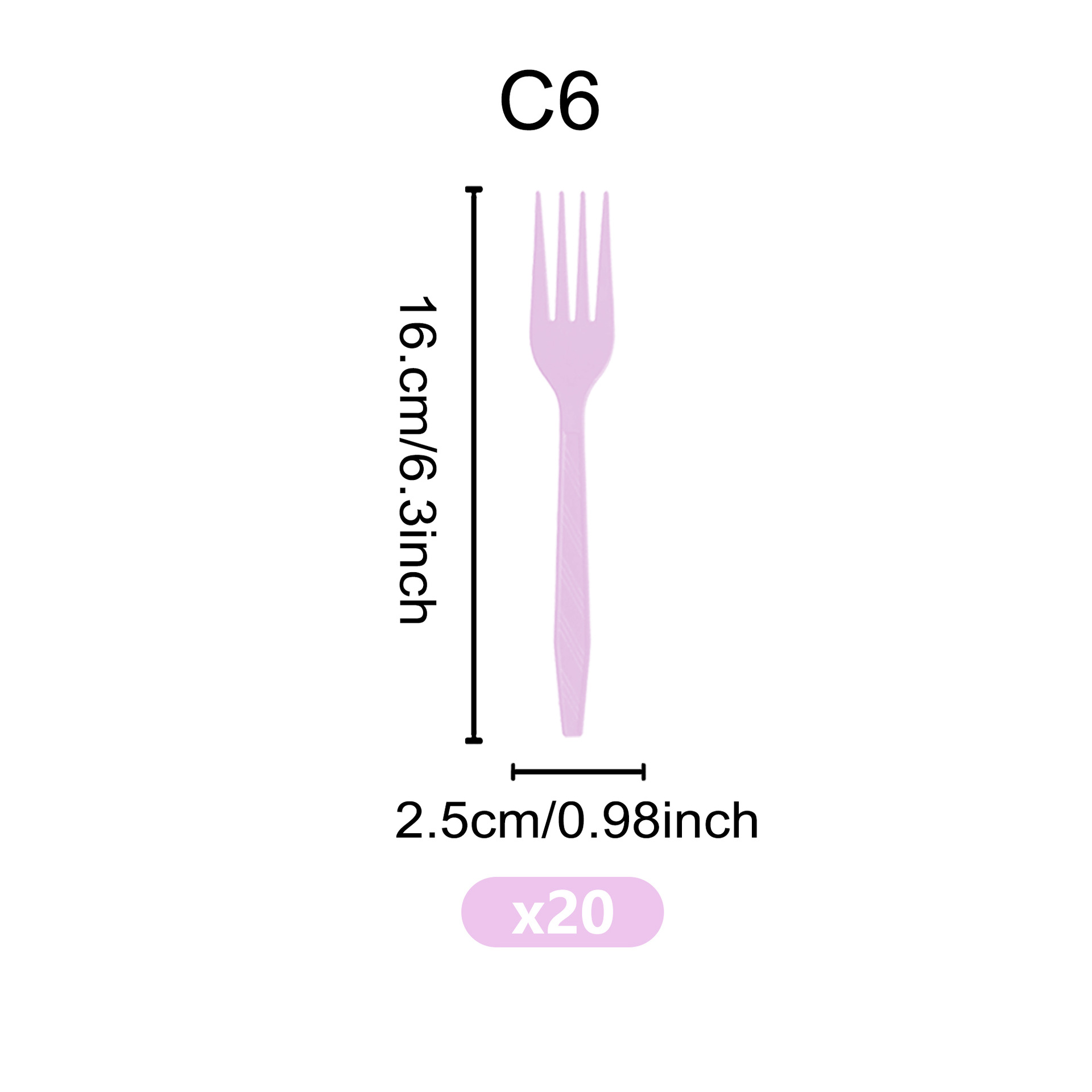 ส้อมสีม่วง C6