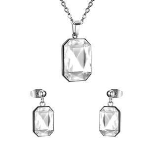 New Arrive Stainless Steel <b>Jewelry</b> <b>Set</b> 18k Gold Plated <b>Jewelry</b> Square Trendy Cute <b>Women</b> Earrings and Necklace Statement <b>Jewelry</b> - Product Image 5