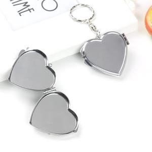 Runde/Herz/Quadrat Form kleiner Spiegel Fabrik preis Schlüssel bund benutzer definierte Metall Hands piegel Großhandel - Product Image 2