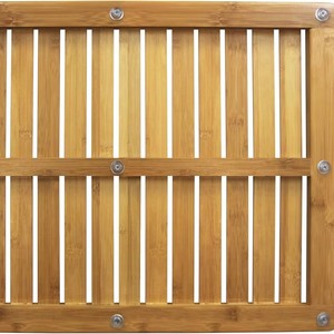 Modern minimalist washable <b>bamboo</b> bathroom <b>mat</b>, non-slip and leak-proof shower <b>mat</b>. - Product Image 4