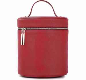 Sac de voyage cosmétique en forme de baril, trousse de maquillage avec miroir, sac de maquillage de voyage pour filles et femmes - Product Image 1