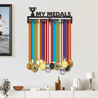 Porte-médaille Affichage Or Wallhung Trophées Cyclisme Cintre Qualité Nylon Plaque Décoratif Aviron Rack Imprimer Conception Danse Gymnases