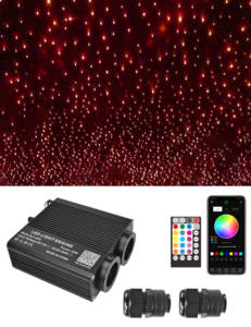 Proyector de Cielo Estrellado RGBW de 32W con Control por Aplicación |   Luz de Fibra Óptica de Doble Puerto para Decoración de Techo - Product Image 4