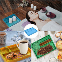 Moule en silicone multifonctionnel pour plateau de maquillage en résine époxy, support à bijoux DIY, moule de moulage en résine, plateau roulant