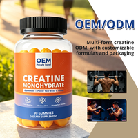 Gummies de créatine monohydrate OEM d'usine 5000mg, logo personnalisé, nutrition sportive, soutien musculaire, supplément pour adultes après l'entraînement