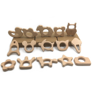 Mordedor de madera con forma de pez, juguete colgante para bebé, pulsera de madera de haya, gimnasio de actividades para niños, accesorios para bebés - Product Image 3
