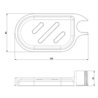 Support mural adhésif pour éponge de cuisine sans drainage, porte-savon en plastique pour salle de bain et douche