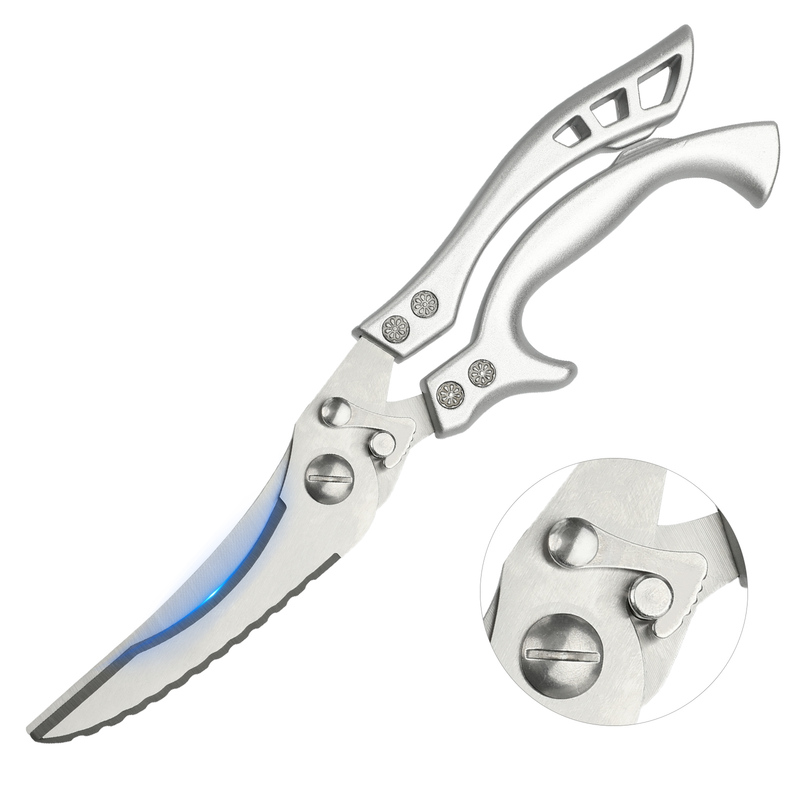 Powerful Red Aluminum Alloy Kitchen Scissors