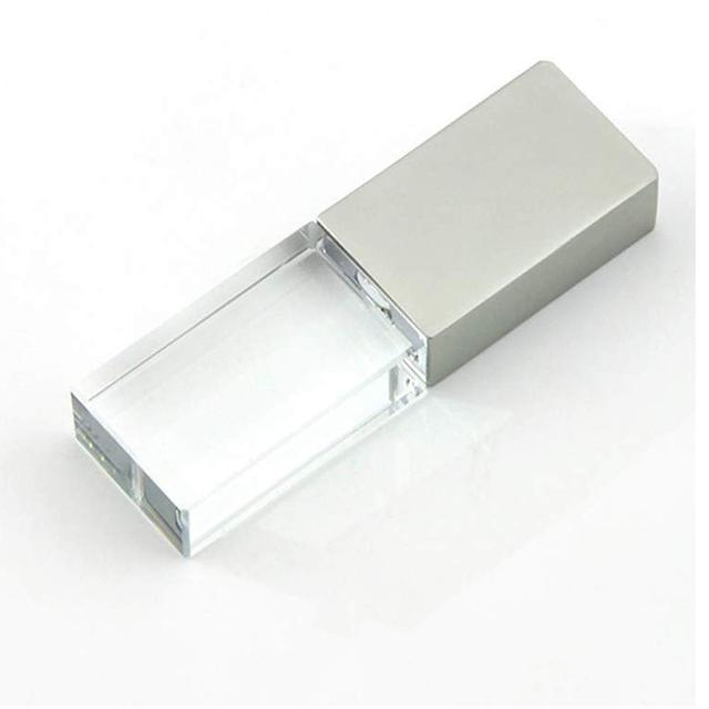 USB 2.0 Flash Drive Crystal Transparent Glass Pen Drive Cute Mini Memory Stick Thumb Drives Pendrive Gift