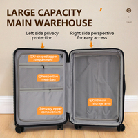 Leavesking best-seller ensemble de poussette à bagages avec cadre en polycarbonate à fermeture éclair et valise ignifuge de grande capacité