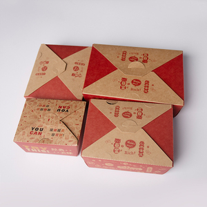 Kotak Kemasan Makanan Cepat Saji dari Kertas Kraft Ukuran dan Bentuk Kustom Persegi 6.85x5.1x3 inci 1600ml 337g Biodegradable Sekali Pakai Mewah untuk Berkemah - Product Image 2