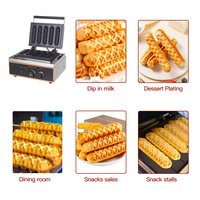 Machine à gaufres et hot-dogs en acier inoxydable 220V avec minuteur, prix d'usine, nouvelle