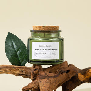 Nuevo diseño portátil verde negruzco <span class=keywords><strong>casa</strong></span> mantener personalizado Multi estilo fragancia vela de vidrio aromaterapia velas perfumadas - Product Image 6