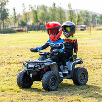 Quad électrique pour enfants Can-Am Outlander 24V sous licence, 4 roues pour tout-petits, voiture électrique pour enfants Bombardier, 2 places, crochet de remorquage - Noir