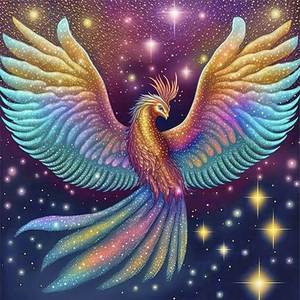 1 pezzo 30x30cm coloratissimo <span class=keywords><strong>Phoenix</strong></span> decorazione per la casa pittura a diamante completa rotonda 5D acrilico per decorazione murale - Product Image 1