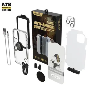 Atouchbo Ốp Điện Thoại <span class=keywords><strong>TPU</strong></span> Bảo Vệ Màn Hình Bộ Điện Thoại USB Cho Iphone 14 Pro Max Bộ Phụ Kiện Điện Thoại Di Động 10 Trong 1 - Product Image 1