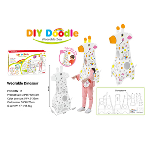 Jouet en carton pour enfants, bricolage, apprentissage de la coloration, <span class=keywords><strong>girafe</strong></span>, avec housse - Product Image 3