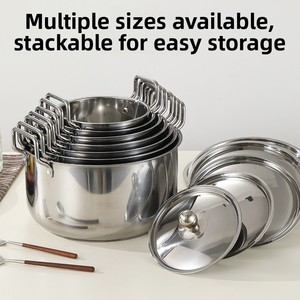 <span class=keywords><strong>Set</strong></span> <span class=keywords><strong>di</strong></span> <span class=keywords><strong>Pentole</strong></span> <span class=keywords><strong>a</strong></span> Doppio Fondo 14 Pezzi in Acciaio Inox, <span class=keywords><strong>Set</strong></span> Personalizzato <span class=keywords><strong>di</strong></span> <span class=keywords><strong>Pentole</strong></span> da Cucina, Casseruole per <span class=keywords><strong>Induzione</strong></span> - Product Image 3