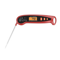 Thermomètre à viande numérique pour BBQ Cuisson Griller Étanche Lecture instantanée Sonde en acier inoxydable ABS Contrôleur de température Batterie