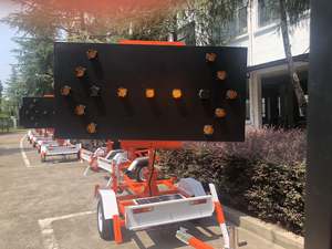 Panneau de signalisation ambre à 25 lumières, clignotant, monté sur remorque, flèche d'avertissement de circulation - Product Image 5