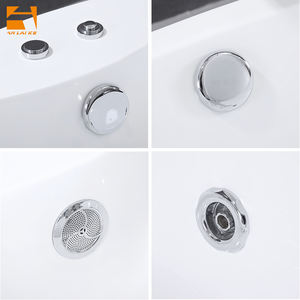 Baignoire de massage autoportante ronde <span class=keywords><strong>en</strong></span> acrylique pour intérieur Baignoire à jacuzzies <span class=keywords><strong>en</strong></span> cercle autonome Radio Fm Expérience de spa de luxe à la maison - Product Image 4